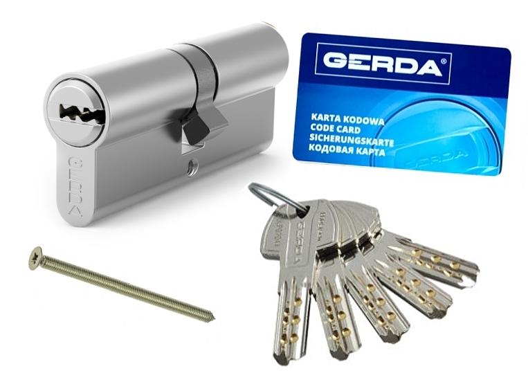 Wkładka do zamka 30/35 dwustronna z atestem Gerda Pro System nikiel
