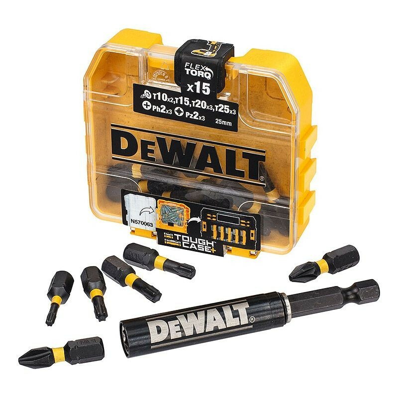 Dewalt Zestaw do wkręcania udarowy 16szt.bitów udar PH/PZ/TX 1