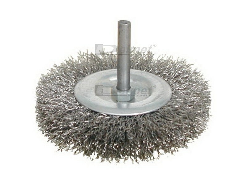 Szczotka INOX fi-80 z trzpieniem mocującym 1