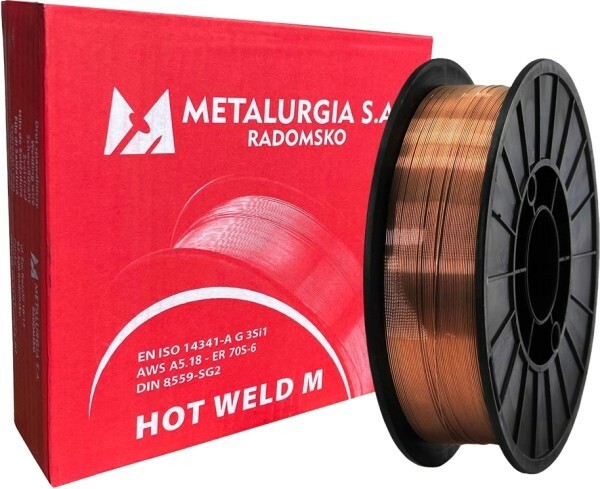 Drut spawalniczy MIG/MAG G3Si1 ø0,6 mm 5 kg - METALURGIA HOT WELD M 1