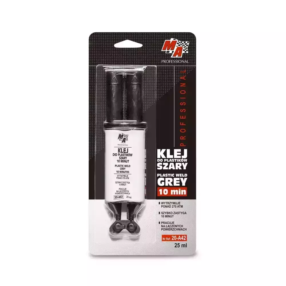 Klej do Plastików 10 Minut Szary - Strzykawka 25ml MA PROFESSIONAL 1