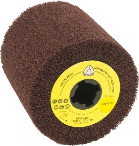 Ściernica nasadzana z włókniny NFW 600 S 100X100X19 coarse Klingspor 258895 1