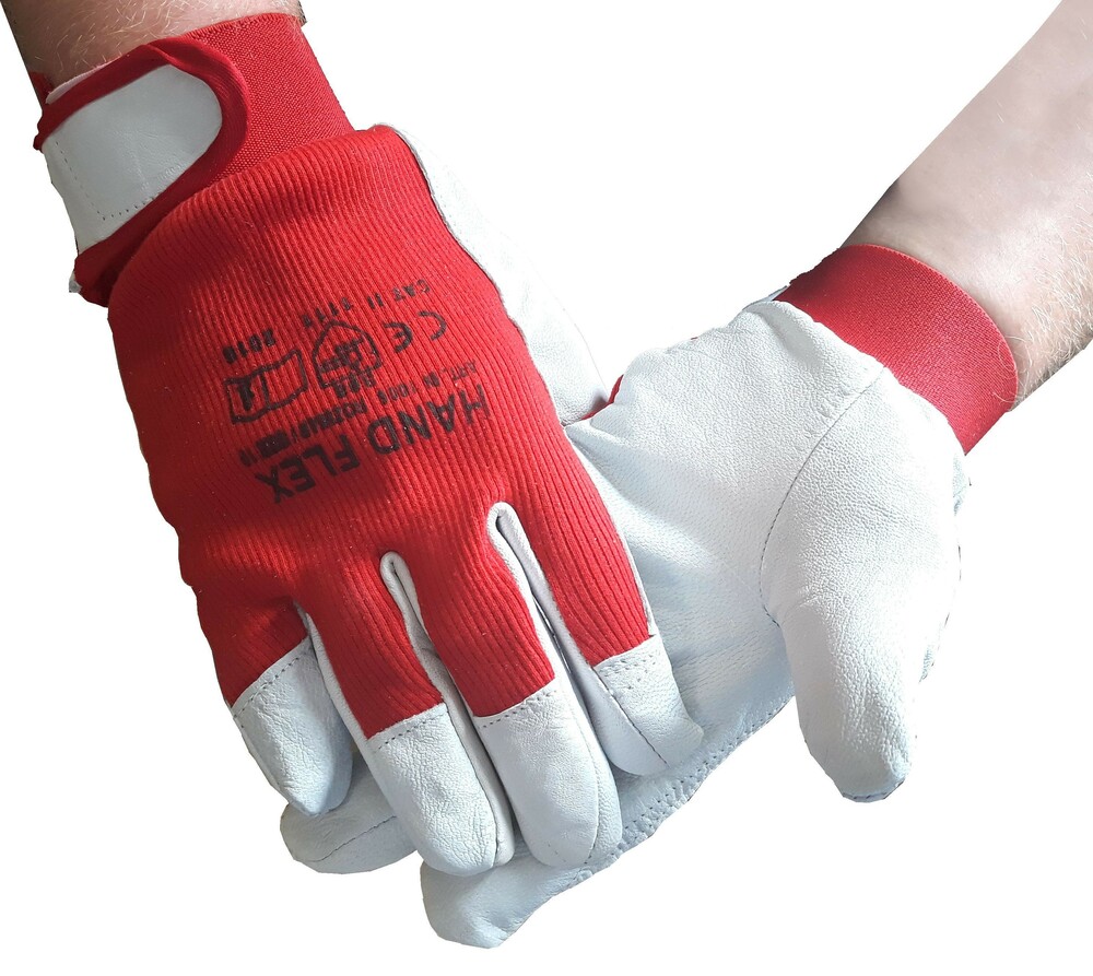 Rękawice robocze kozia skóra lico rzep HAND FLEX 9 1