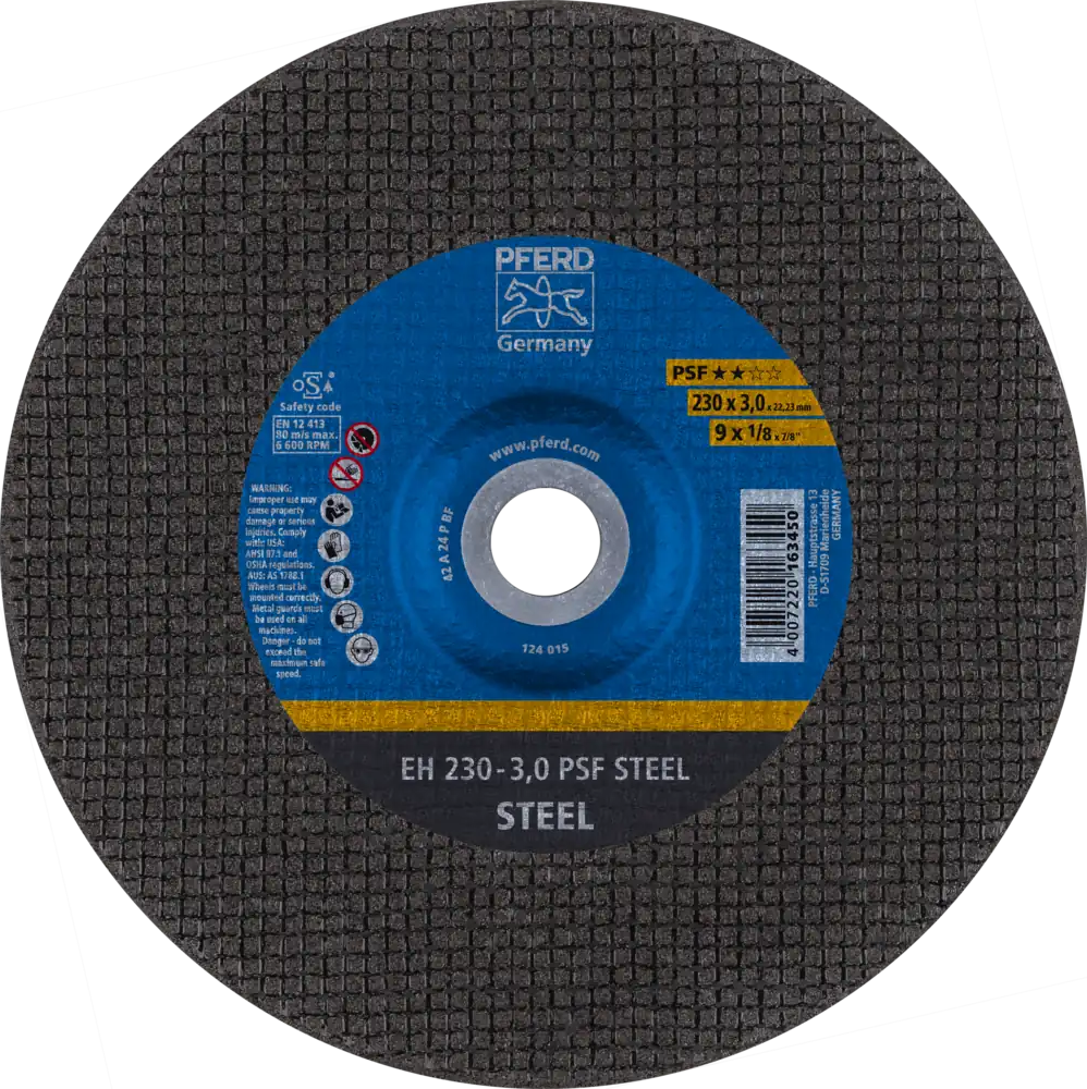 Tarcza do cięcia metalu 230x3,8x22,23 PSF STEEL płaska Pferd 61724222 1