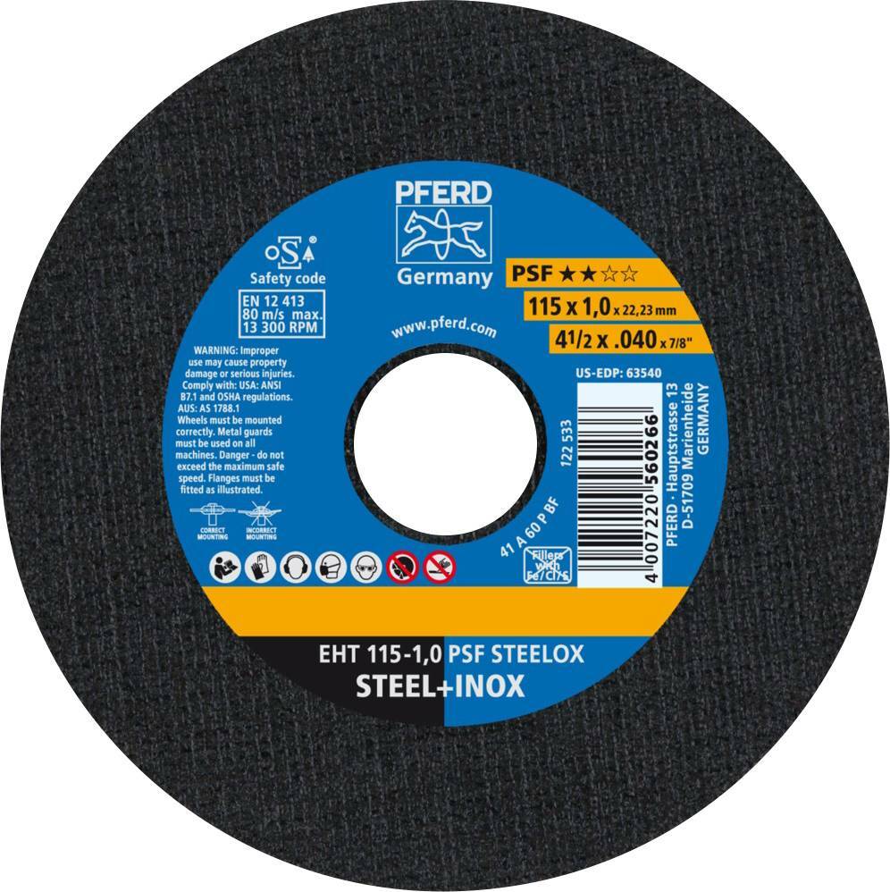 Tarcza do cięcia metalu 115x1x22,23 PSF STEELOX płaska Pferd 61730100 1