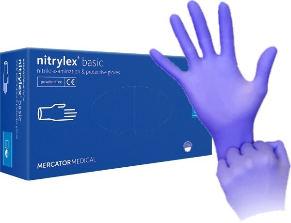 Rękawice niebieskie NITRYLEX BASIC-M 1