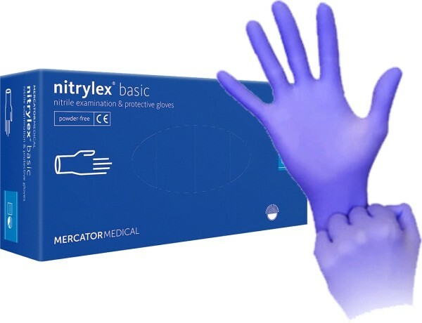 Rękawice niebieskie NITRYLEX BASIC-L 1