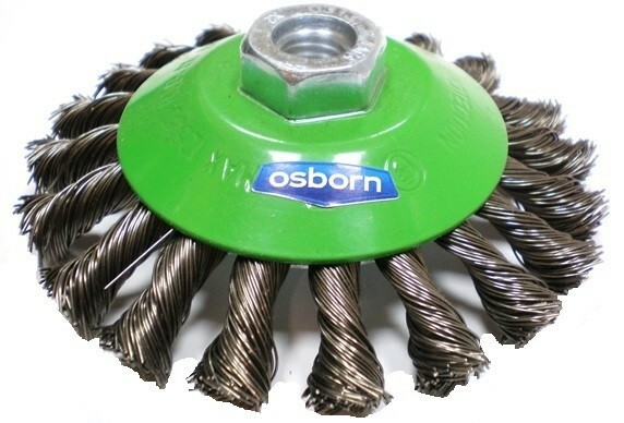 Szczotka stożkowa splatana Ø 115x15x0,5mm INOX M14 OSBORN 1