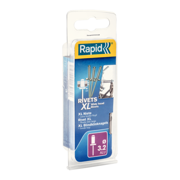 Nity XL  Ø3.2 x 8mm 50szt + Wiertło Rapid 5000659 1