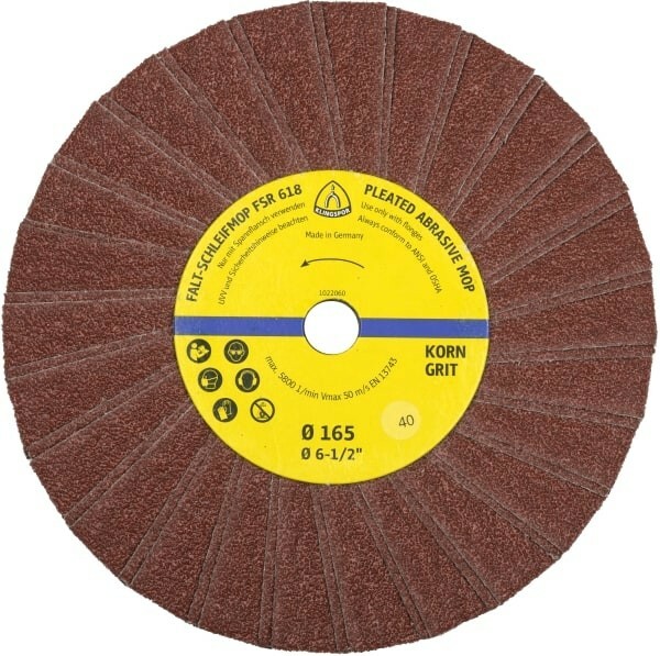 Ściernica wachlarzowa FSR 618 165X14 granulacja 120 Klingspor 73994 1