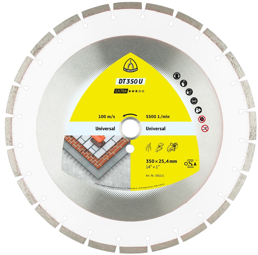 Tarcza diamentowa 300x2,8x25,4 uniwersalna DT 350 U Extra Klingspor 336220 1