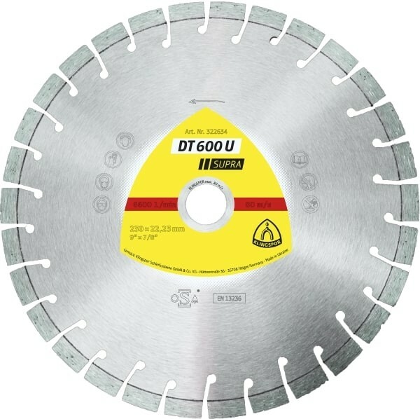 Tarcza diamentowa 450x3,6x30 uniwersalna DT 600 U Supra Klingspor 325200 1