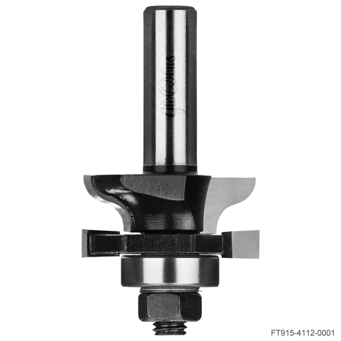 Frez kształtowy CNC PREMIUM D33xH19xd12 profil wzdłużny do ramek drzwi meblowych z łożyskiem dolnym GLOBUS 1