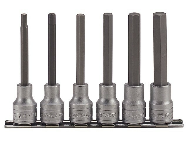 Zestaw nasadek trzpieniowych 6-kątnych długich z chwytem kwadratowym 1/2'' Teng Tools M1211 1