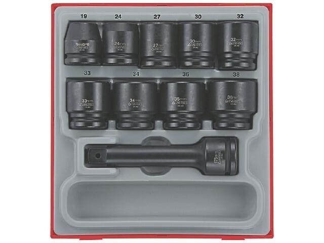 16-elementowy zestaw nasadek maszynowych z chwytem kwadratowym 3/4'' TTD9416 1