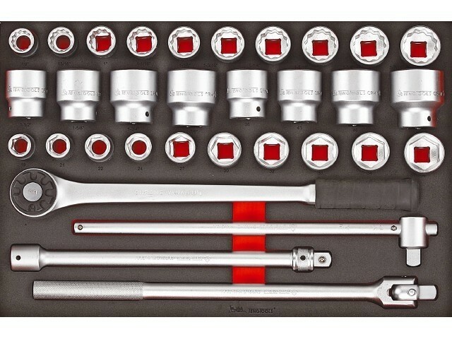 32-elementowy zestaw kluczy nasadowych z chwytem kwadratowym 3/4'', Teng Tools TTESK32 1