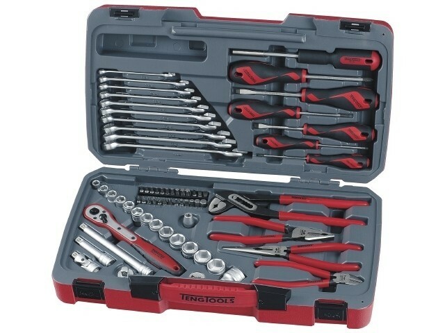67-elementowy zestaw narzędzi nasadowych z chwytem kwadratowym 3/8''. Teng Tools T3867 1