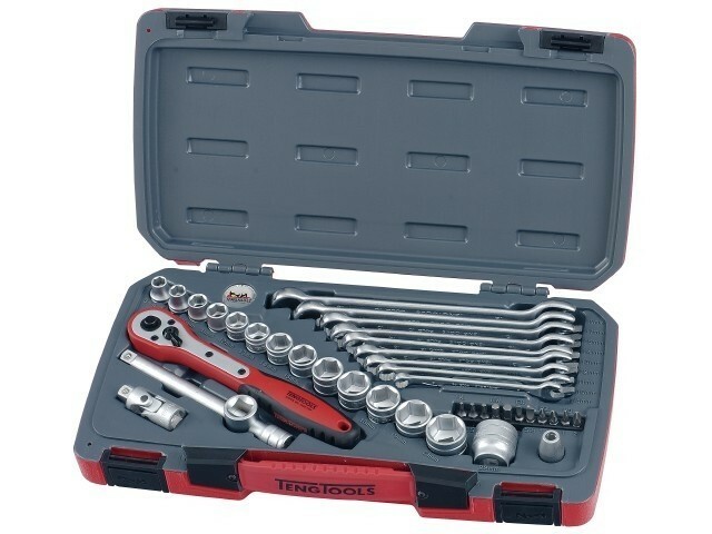 Zestaw narzędzi nasadowych z chwytem kwadratowym 3/8'' Teng Tools T3840 1