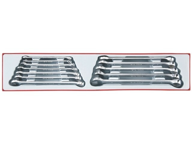 12-elementowy zestaw kluczy płasko-oczkowych długich Tools TTxLMP12 1