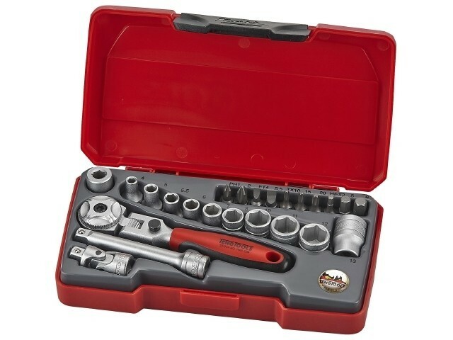 Zestaw kluczy nasadowych z chwytem kwadratowym 1/4'' Teng Tools T1424S 1