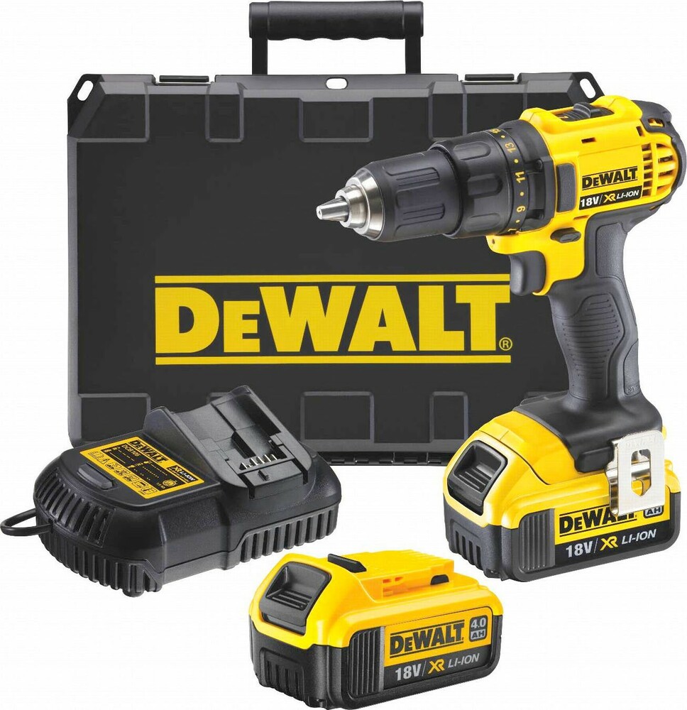 Wiertarko-wkrętarka XR 18V 2x4,0Ah Li-Ion + walizka + ładowarka DeWALT DCD780M2 1