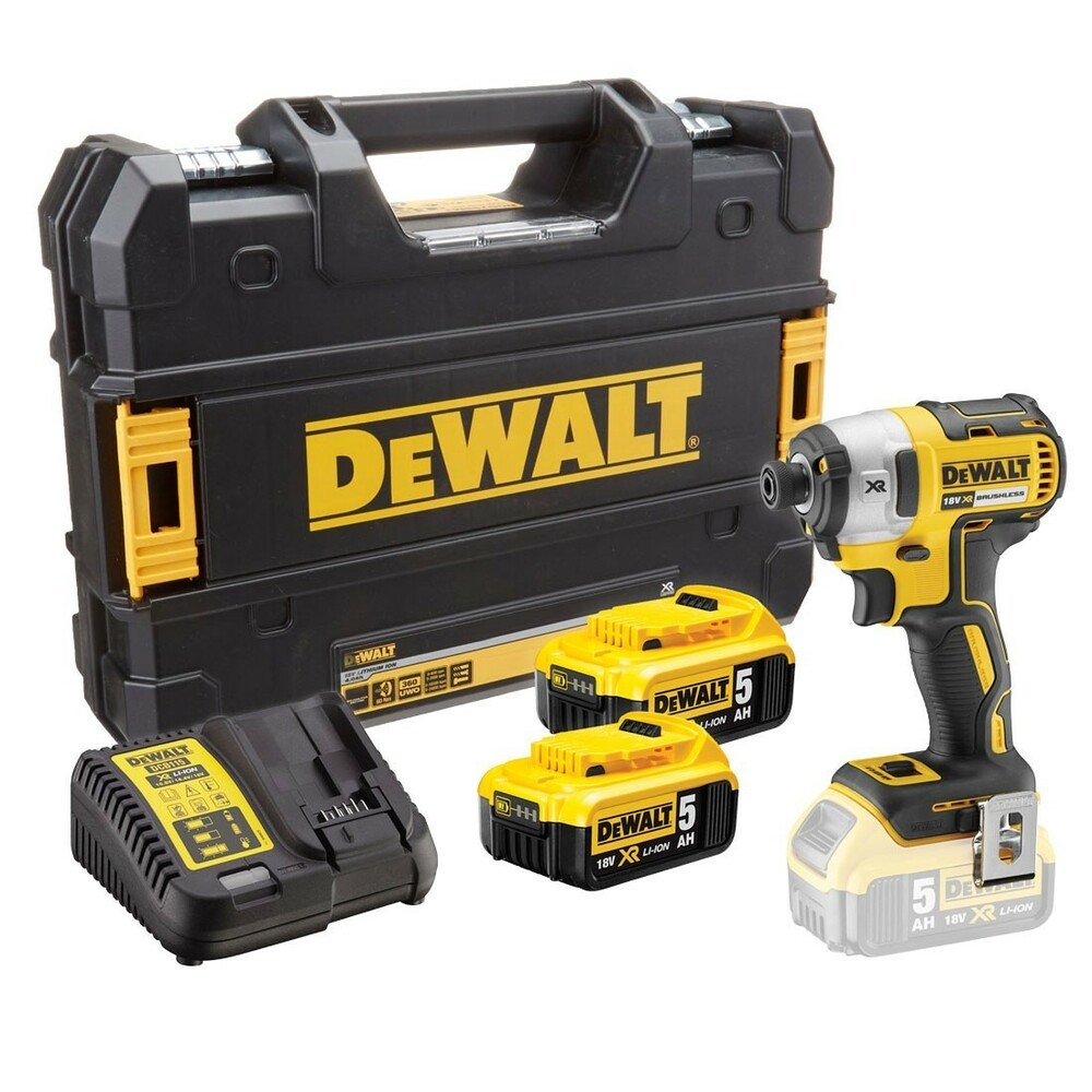 Zakrętarka udarowa 1/4 XR Li-Ion 18V + 2x4Ah + walizka + ładowarka DeWALT DCF887P2 1