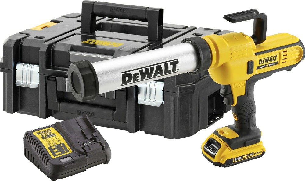 Pistolet uszczelniający 400ml XR 18V + 1x2Ah + walizka + ładowarka DeWALT DCE571D1 1
