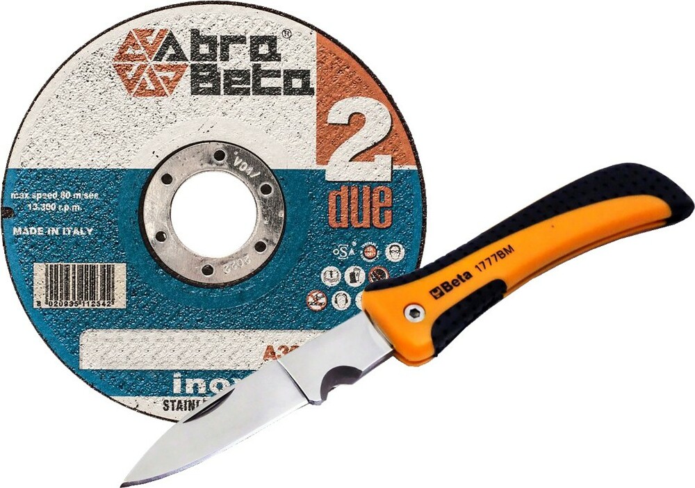 Pakiet 50 tarcz AbraBeta 125 x 1 + nóż Beta 1777BM GRATIS 1