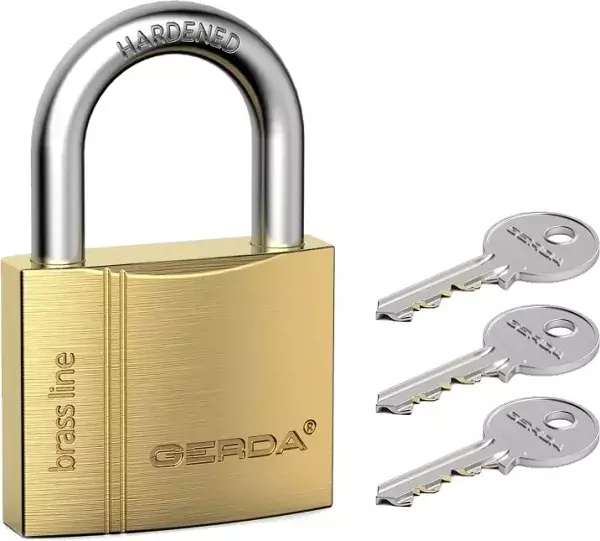 Kłódka mosiężna zatrzaskowa GERDA BRASS LINE KMZ S5010 A BLT 1