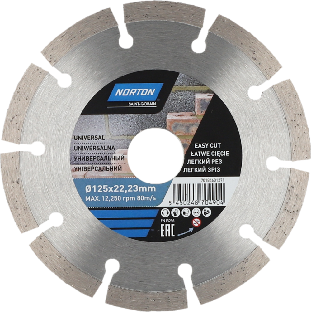 Tarcza diamentowa 125x22,23 beton DIY CEE UNIVERSAL Norton 70184601271 1
