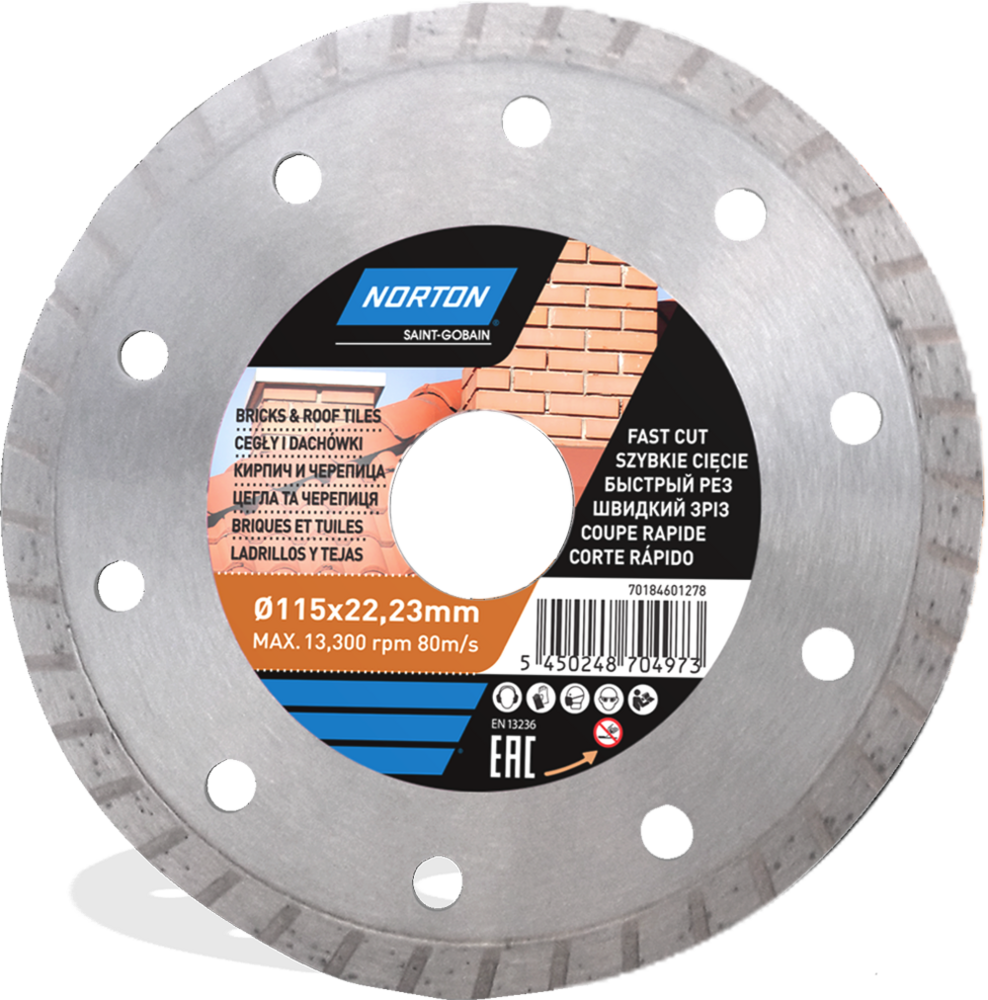 Tarcza diamentowa 115x22,23 beton DIY CEE BRICKS&TILES Norton 70184601278 1