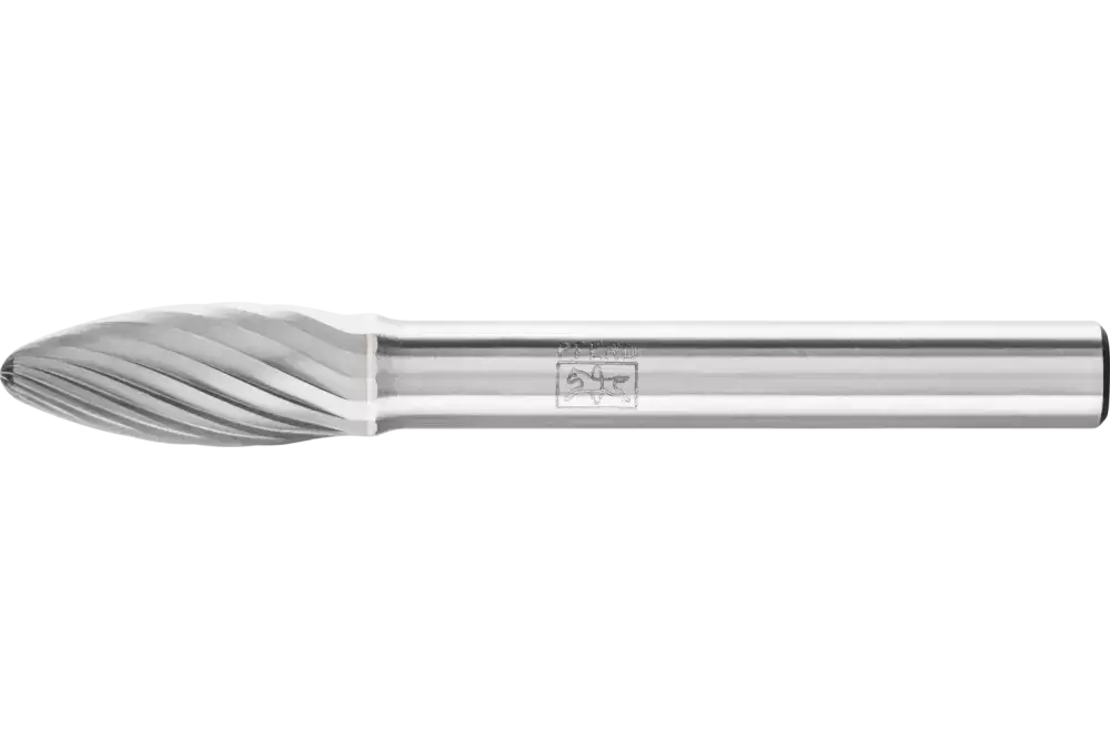 Trzpień frezarski ze stopów twardych kształt płomienia B Ø 08 × 20 mm trzpień Ø 6 mm Z3 uniwersalne średnie 1