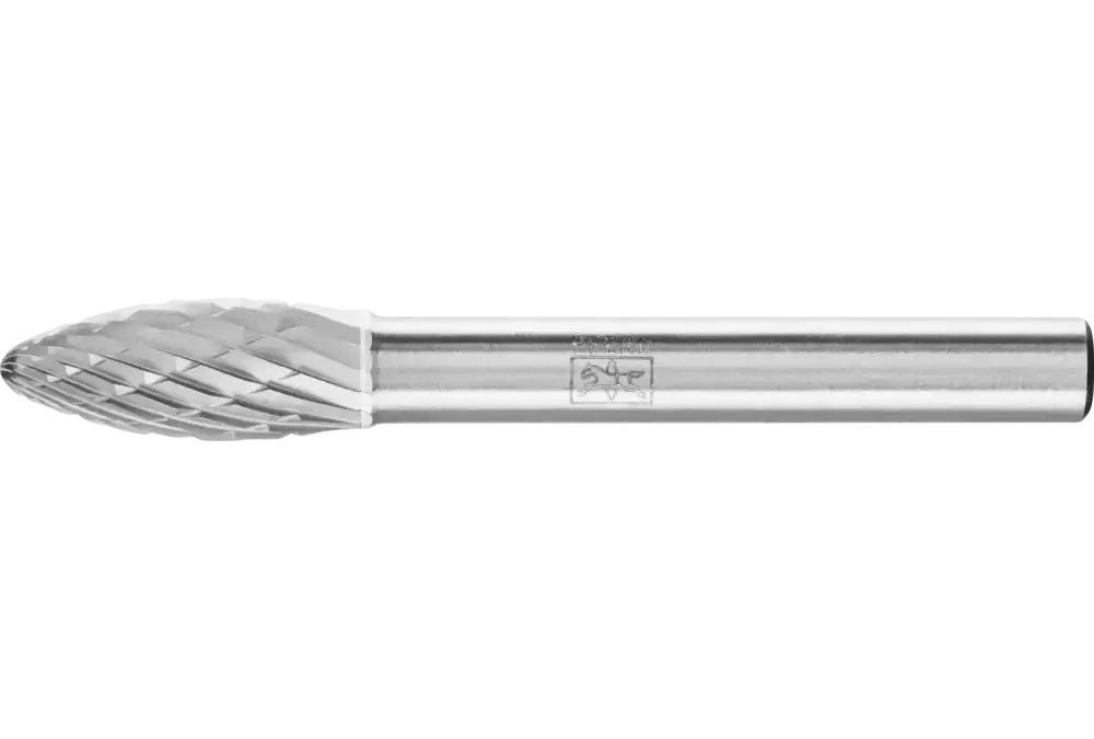 Trzpień frezarski ze stopów twardych kształt płomienia B Ø 08 × 20 mm trzpień Ø 6 mm Z3P uniwersalne średnie krzyżowe 1