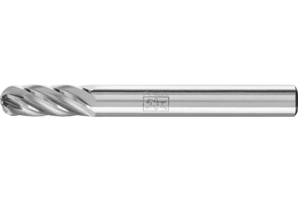 Wysokowydajny trzpień frezarski ze stopów twardych INOX kształt kulisto-walcowy WRC Ø 06 × 16 mm trzpień Ø 6 mm 1