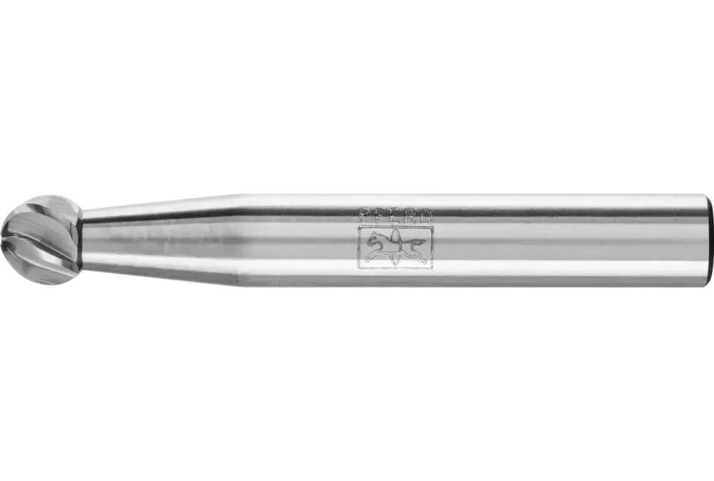 Wysokowydajny trzpień frezarski ze stopów twardych INOX kulisty KUD Ø 06 × 05 mm trzpień Ø 6 mm do stali nierdzewnej 1