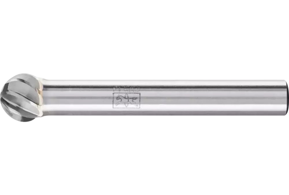 Wysokowydajny trzpień frezarski ze stopów twardych INOX kulisty KUD Ø 08 × 07 mm trzpień Ø 6 mm do stali nierdzewnej 1