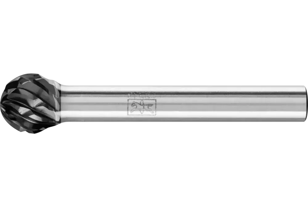 Wysokowydajny trzpień frezarski ze stopów twardych STEEL kulisty KUD Ø 10 × 09 mm trzpień Ø 6 mm HICOAT do stali 1