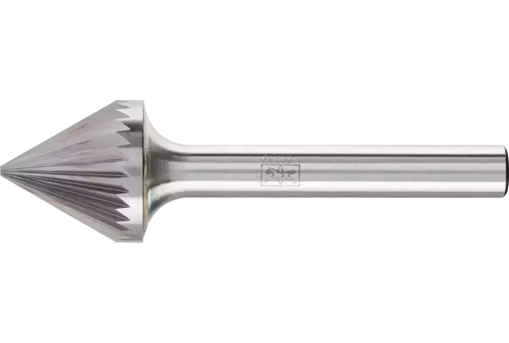 Trzpień frezarski ze stopów twardych kształt stożkowy KSJ 60° Ø 16 × 13 mm trzpień Ø 6 mm Z3 uniwersalne średnie 1