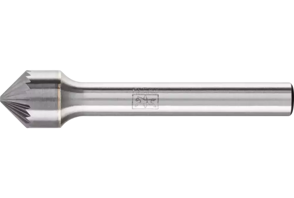 Trzpień frezarski ze stopów twardych kształt stożkowy KSK 90° Ø 10 × 05 mm trzpień Ø 6 mm Z3 uniwersalne średnie 1
