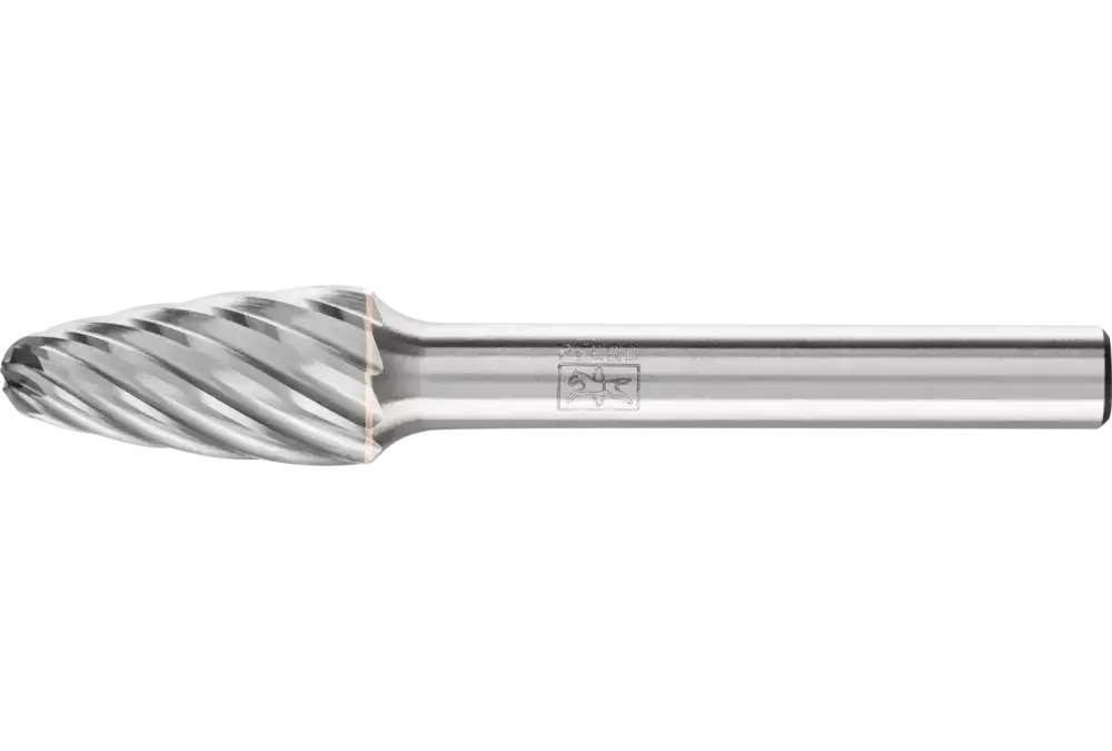 Wysokowydajny trzpień frezarski ze stopów twardych INOX kształt drzewa RBF Ø 10 × 20 mm trzpień Ø 6 mm do stali nierdzewnej 1