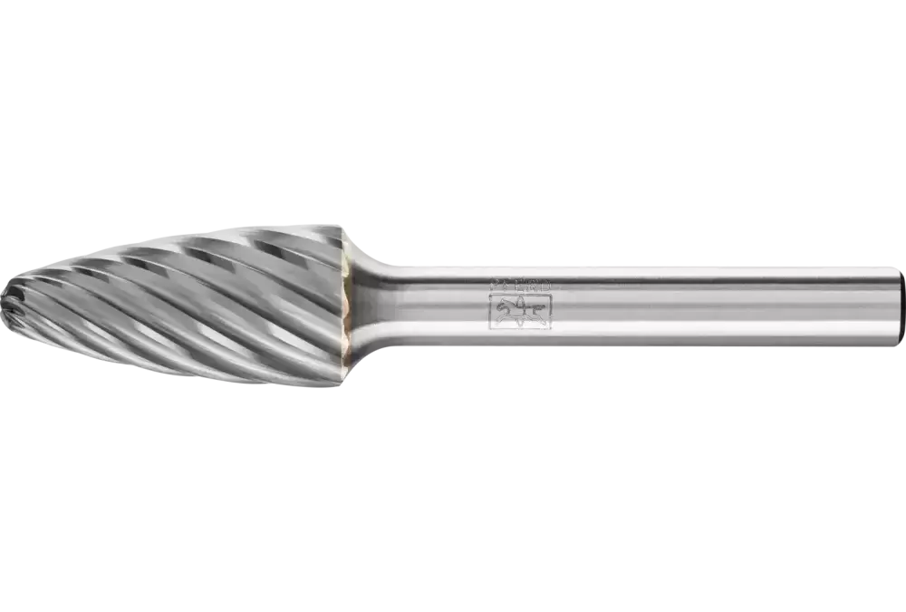 Wysokowydajny trzpień frezarski ze stopów twardych INOX kształt drzewa RBF Ø 12 × 25 mm trzpień Ø 6 mm do stali nierdzewnej 1