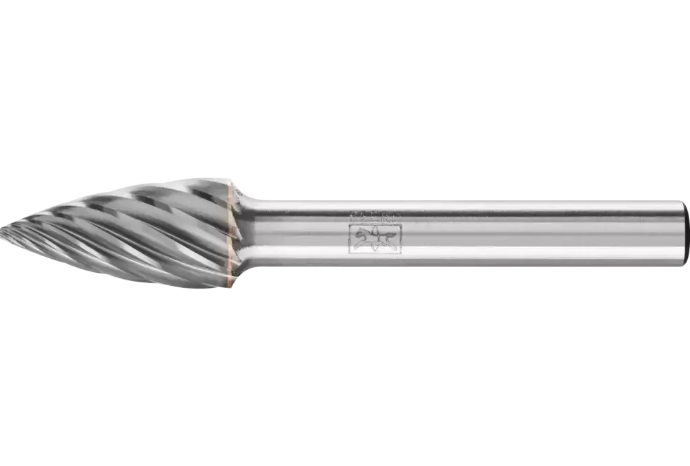 Wysokowydajny trzpień frezarski ze stopów twardych INOX kształt pocisku SPG Ø 10 × 20 mm trzpień Ø 6 mm do stali nierdzewnej 1