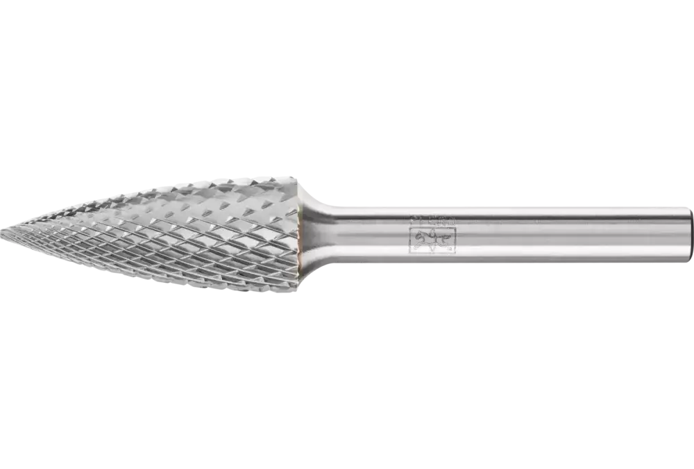 Trzpień frezarski ze stopów twardych kształt pocisku SPG Ø 12 × 30 mm trzpień Ø 6 mm Z4 uniwersalne średnio drobne 1