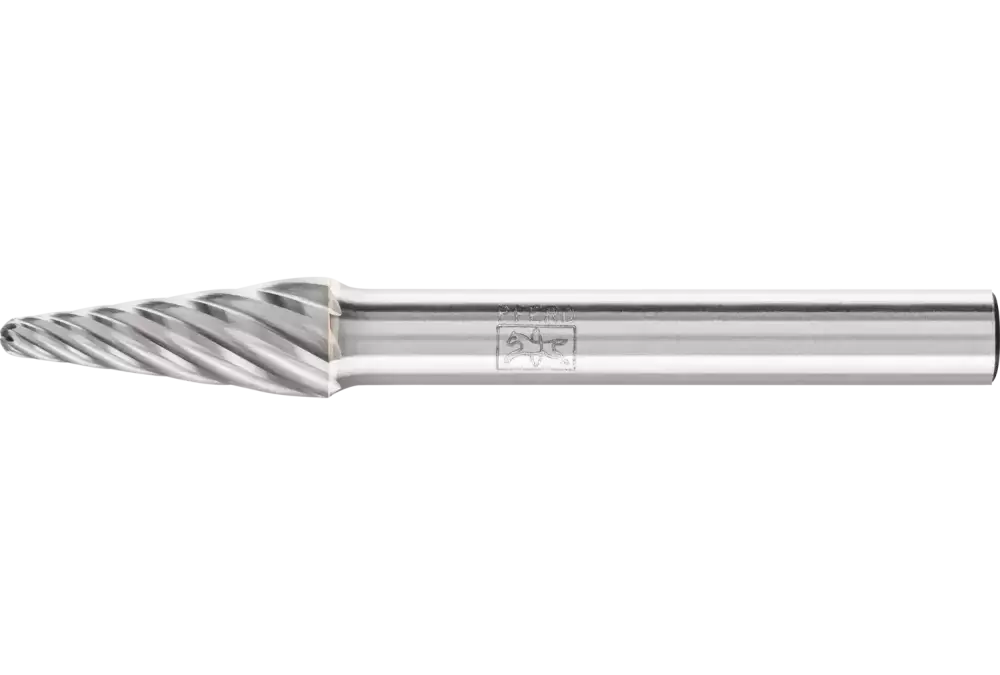 Wysokowydajny trzpień frezarski ze stopów twardych INOX kształt stożkowy KEL Ø 08 × 20 mm trzpień Ø 6 mm do stali nierdzewnej 1