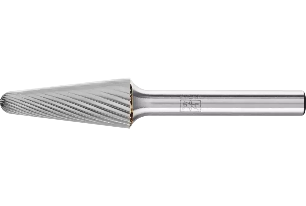 Trzpień frezarski ze stopów twardych kształt stożkowy KEL Ø 12 × 30 mm trzpień Ø 6 mm Z3 uniwersalne średnie 1