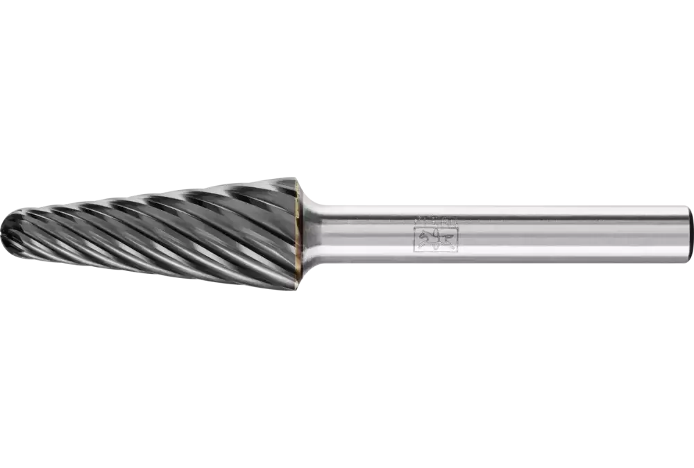 Wysokowydajny trzpień frezarski ze stopów twardych INOX kształt stożkowy KEL Ø 12 × 30 mm trzpień Ø 6 mm HICOAT 1