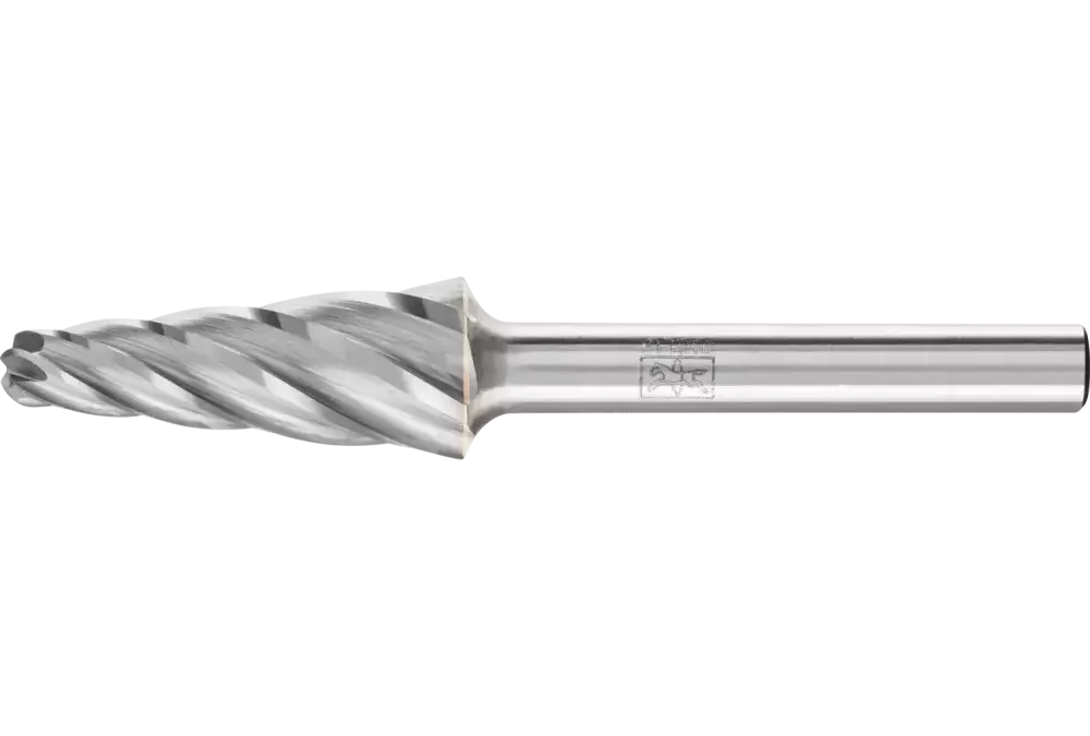 Wysokowydajny trzpień frezarski ze stopów twardych ALU, kształt stożkowy KEL Ø 12 x 30 mm, trzonek Ø 6 mm do aluminium / metalu 1