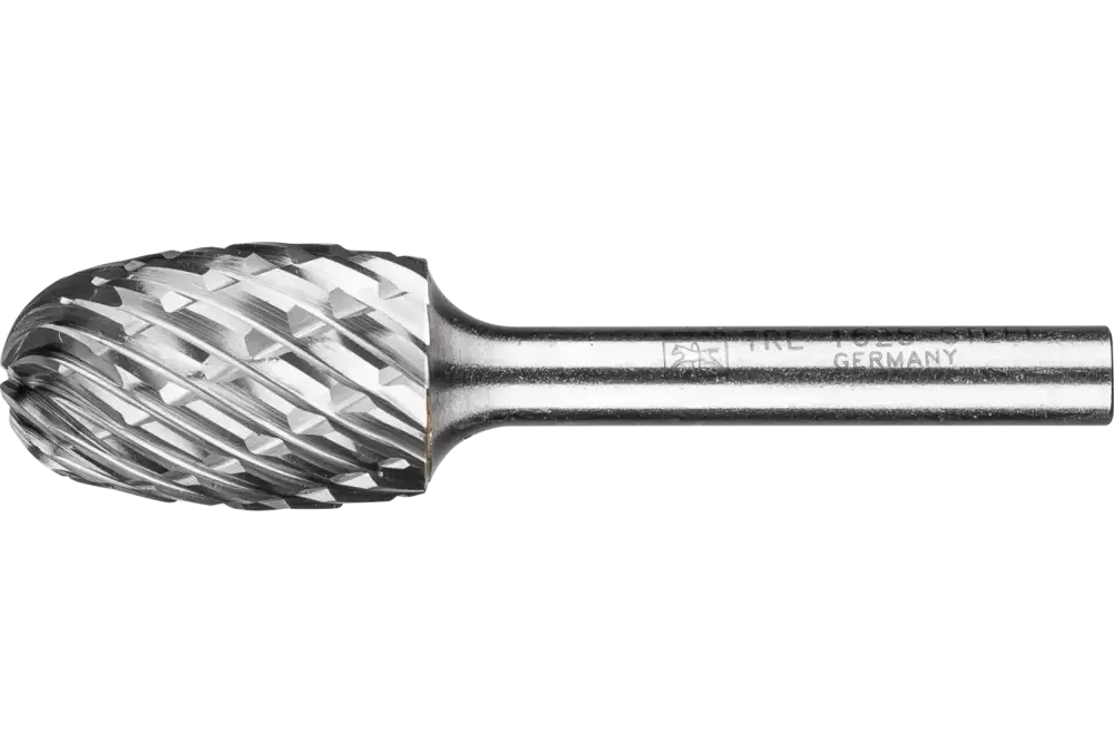 Wysokowydajny trzpień frezarski ze stopów twardych STEEL kształt kropli TRE Ø 16 × 25 mm trzpień Ø 6 mm do stali 1