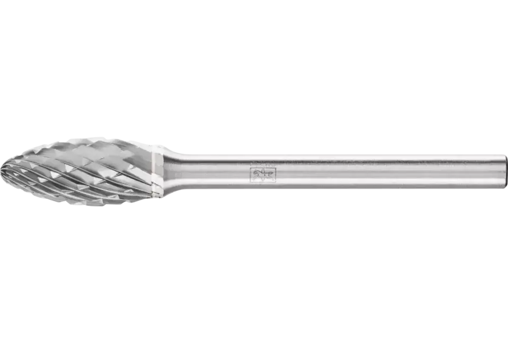 Trzpień frezarski ze stopów twardych kształt płomienia B Ø 06 × 13 mm trzpień Ø 3 mm Z3P uniwersalne średnie krzyżowe 1