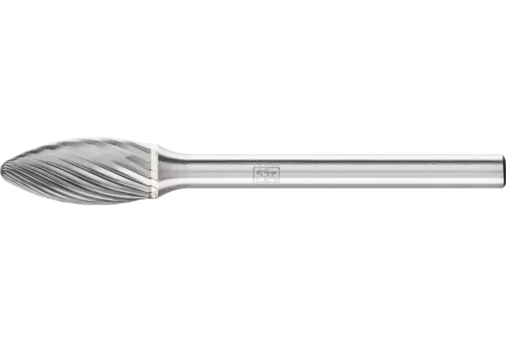 Trzpień frezarski ze stopów twardych kształt płomienia B Ø 06 × 13 mm trzpień Ø 3 mm Z5 uniwersalne drobne 1